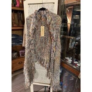 NEW URBAN MANGOZ women's sleeveless fringe vest in multi